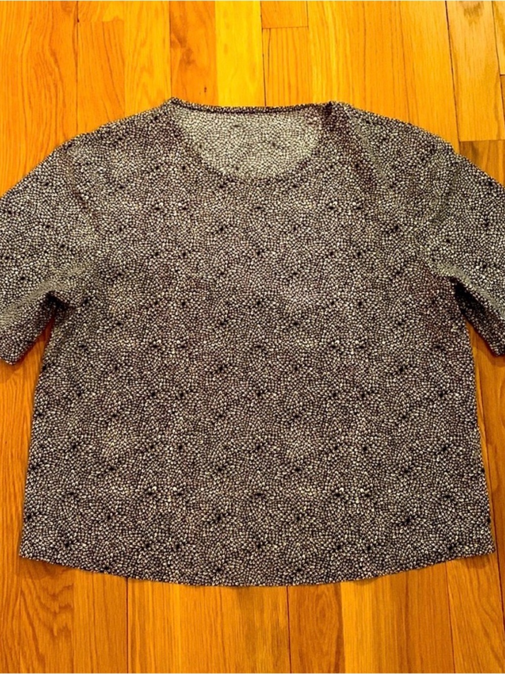 lululemon athletica Black and White Speckled Crop Top